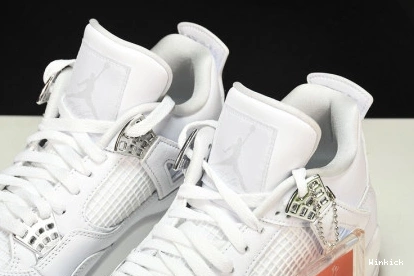 4 JORDAN RETRO AIR “PURE MENS WHITE MONEY” 308497-100 0805